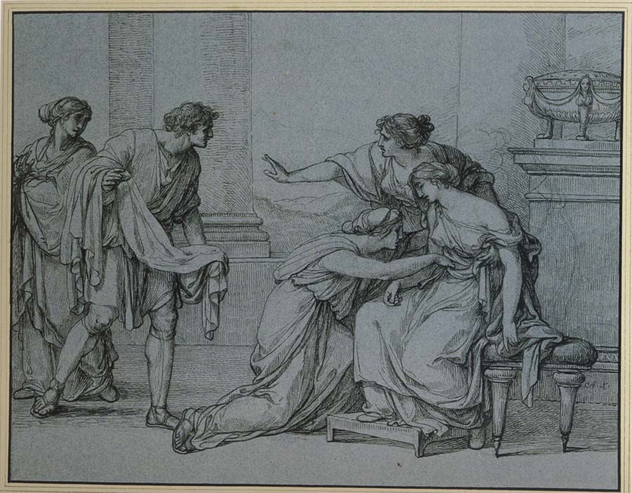 Ohnmacht der Julia, Gattin des Pompeius als sie dessen blutbefleckte Tunika erkennt